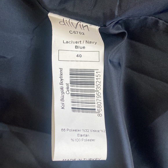 DilVin Open Front 3/4 Ruched Sleeve Blazer - Picture 10 of 10